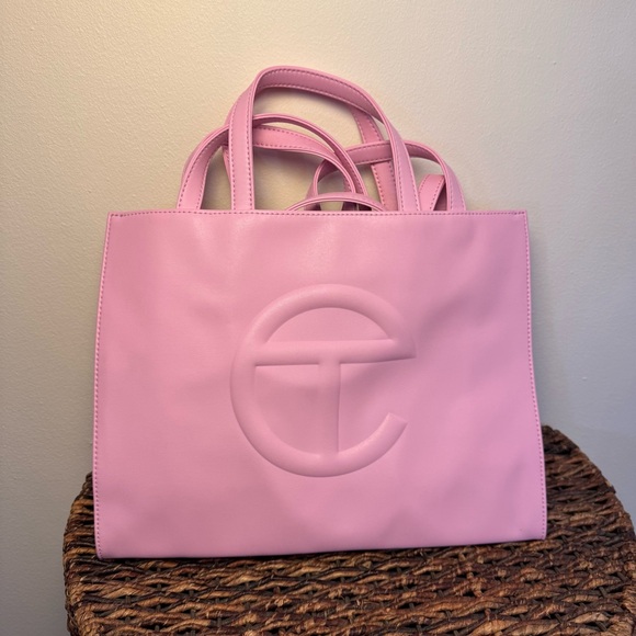 Medium Bubblegum Pink Telfar Shopping Bag - Picture 1 of 5